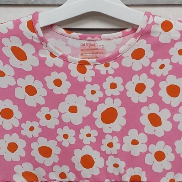 Girls' Relaxed Fit Short Sleeve Knit Dress | Cat & Jack| Small (6/7) - Picture 4 of 10